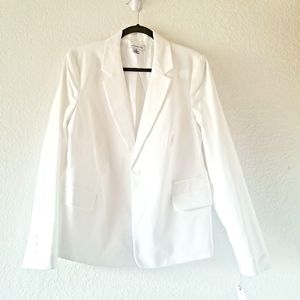 NWT Liz Claiborn white single button blaze…